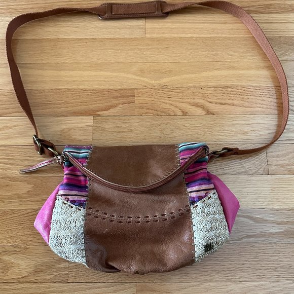 The Sak Bags The Sak Sarape And Leather Deena Flap Crossbody Bag